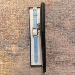 GOSSIP NIB Blue Leather and Stainless Steel Women’s Watch